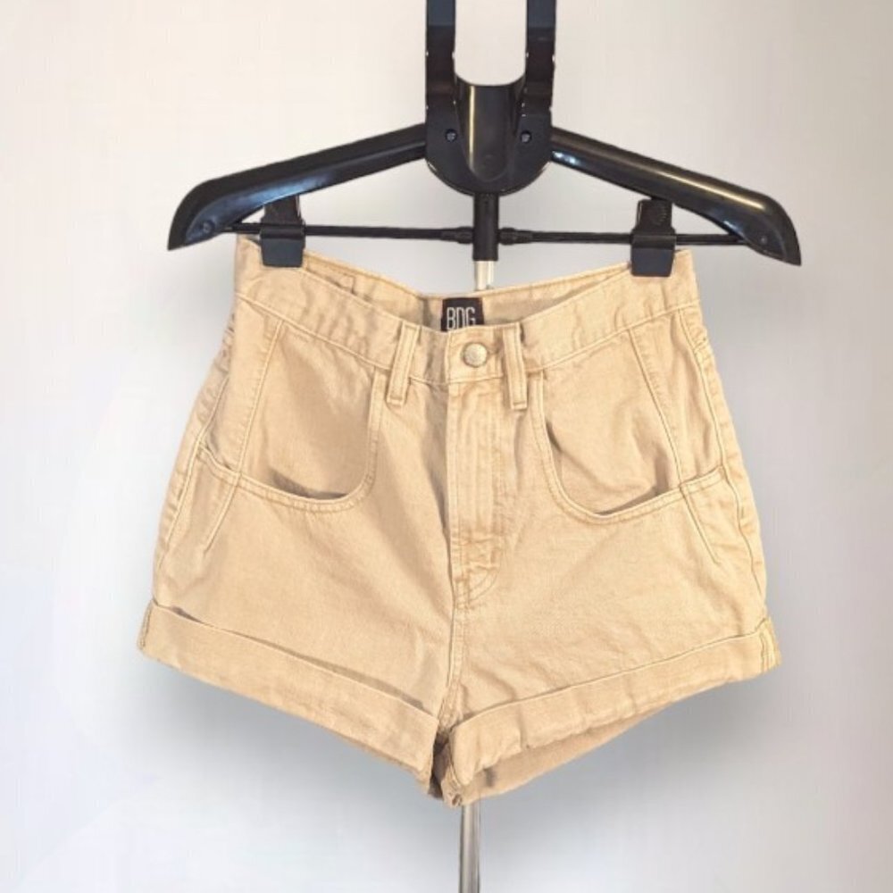 BDG Urban Outfitters Rolled Khaki Denim Shorts Size 29